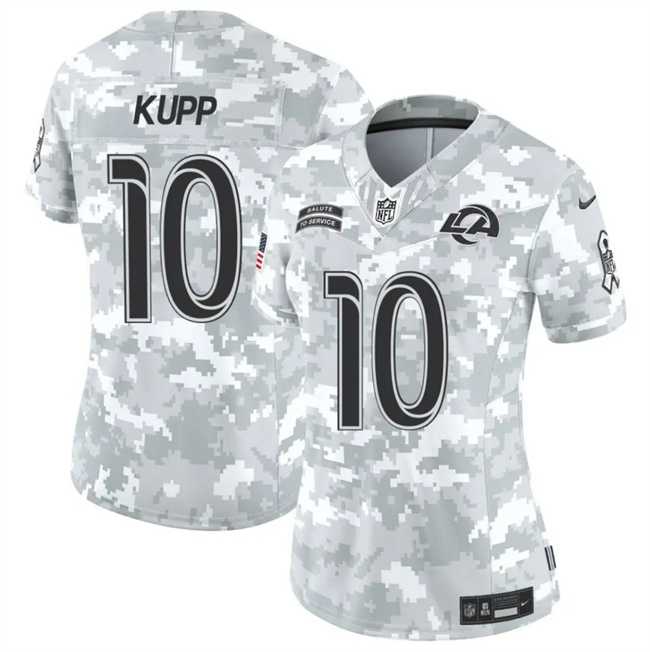 Womens Los Angeles Rams #10 Cooper Kupp 2024 F.U.S.E Arctic Camo Salute To Service Limited Stitched Jersey Dzhi->los angeles rams->NFL Jersey